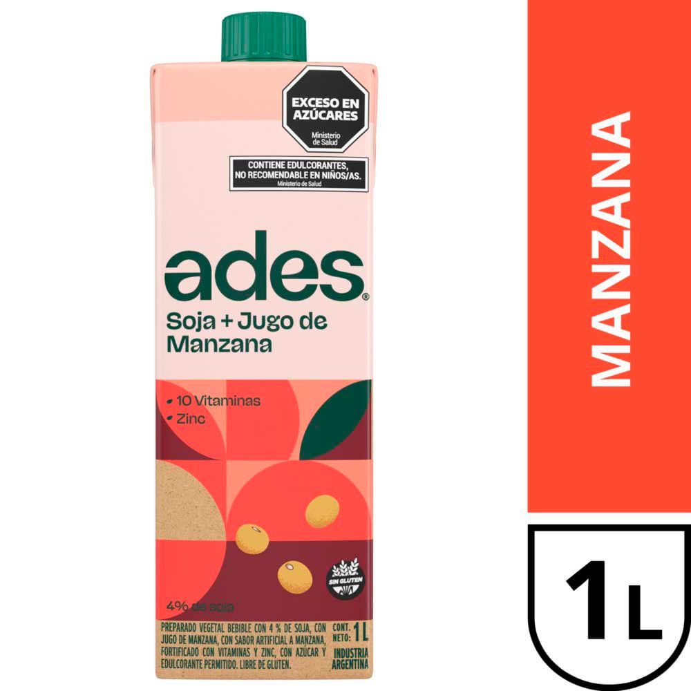 Jugo Soja Ades Manzana 1 l