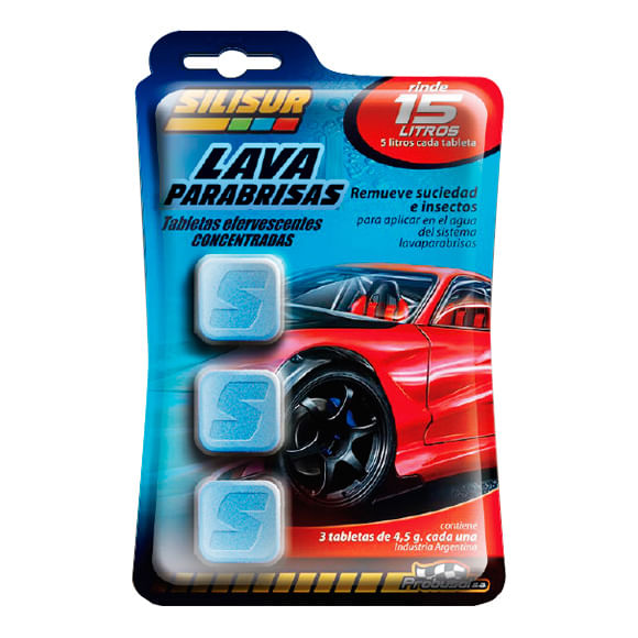 Tabletas Lava Parabrisas Silisur 3 Un