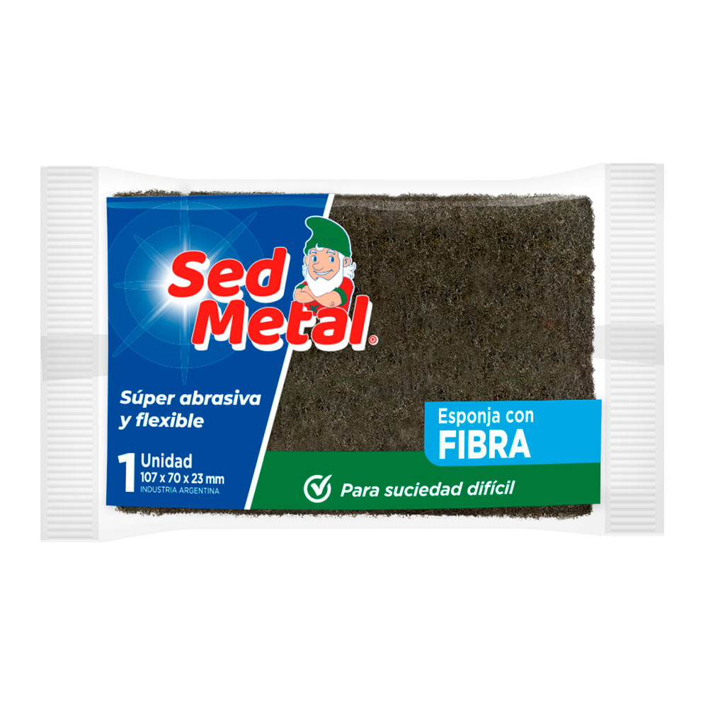 Esponja De Fibra Sed Metal Salva Uñas