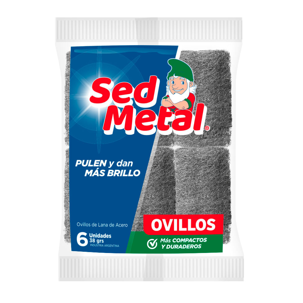 Lana De Acero Ovillito Sed Metal 6 U