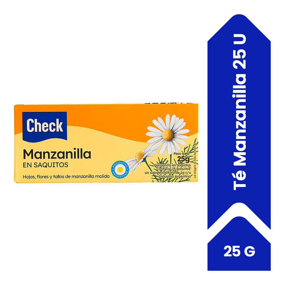 Té Check Manzanilla 25 Saquitos