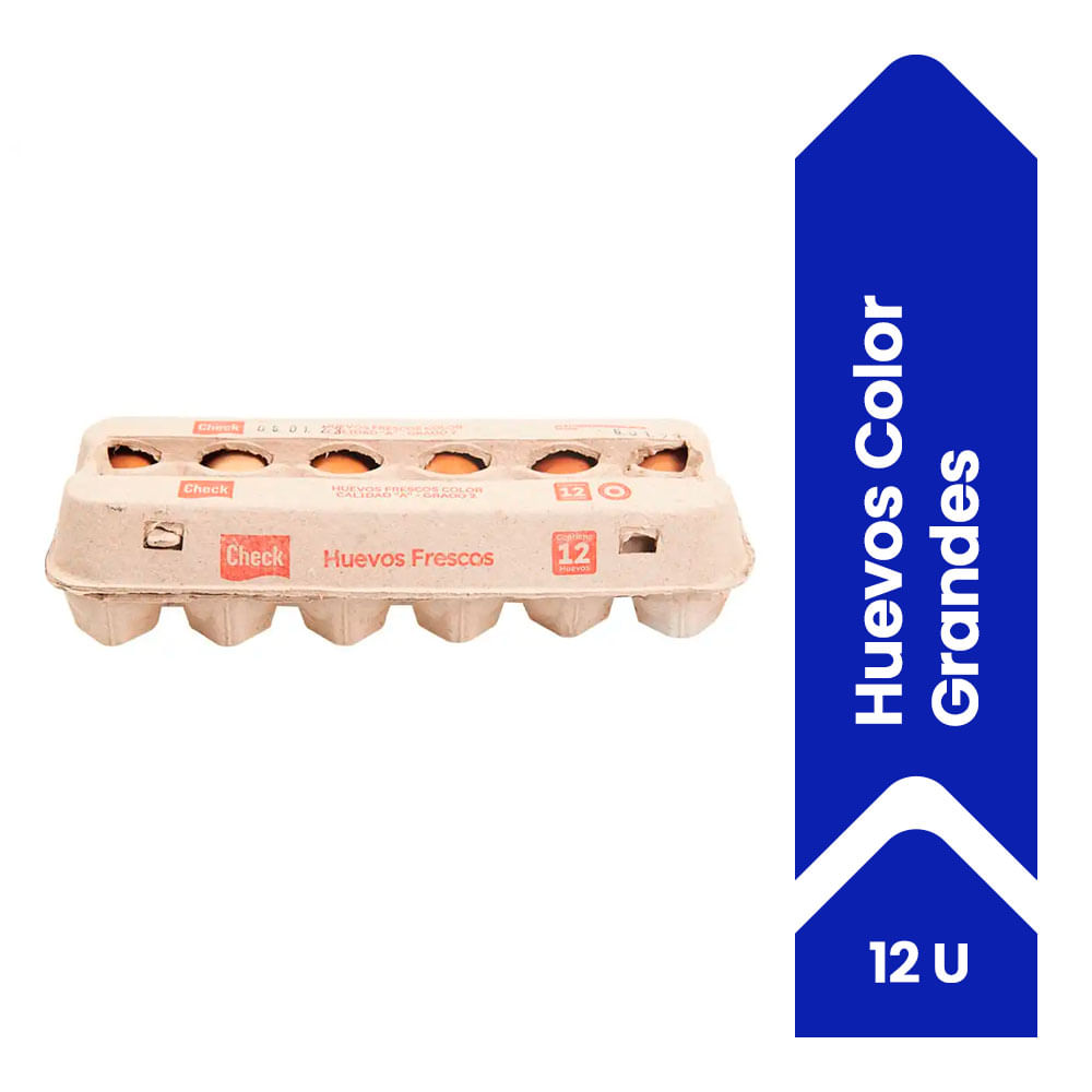 Huevos De Color Check Grandes 12 U
