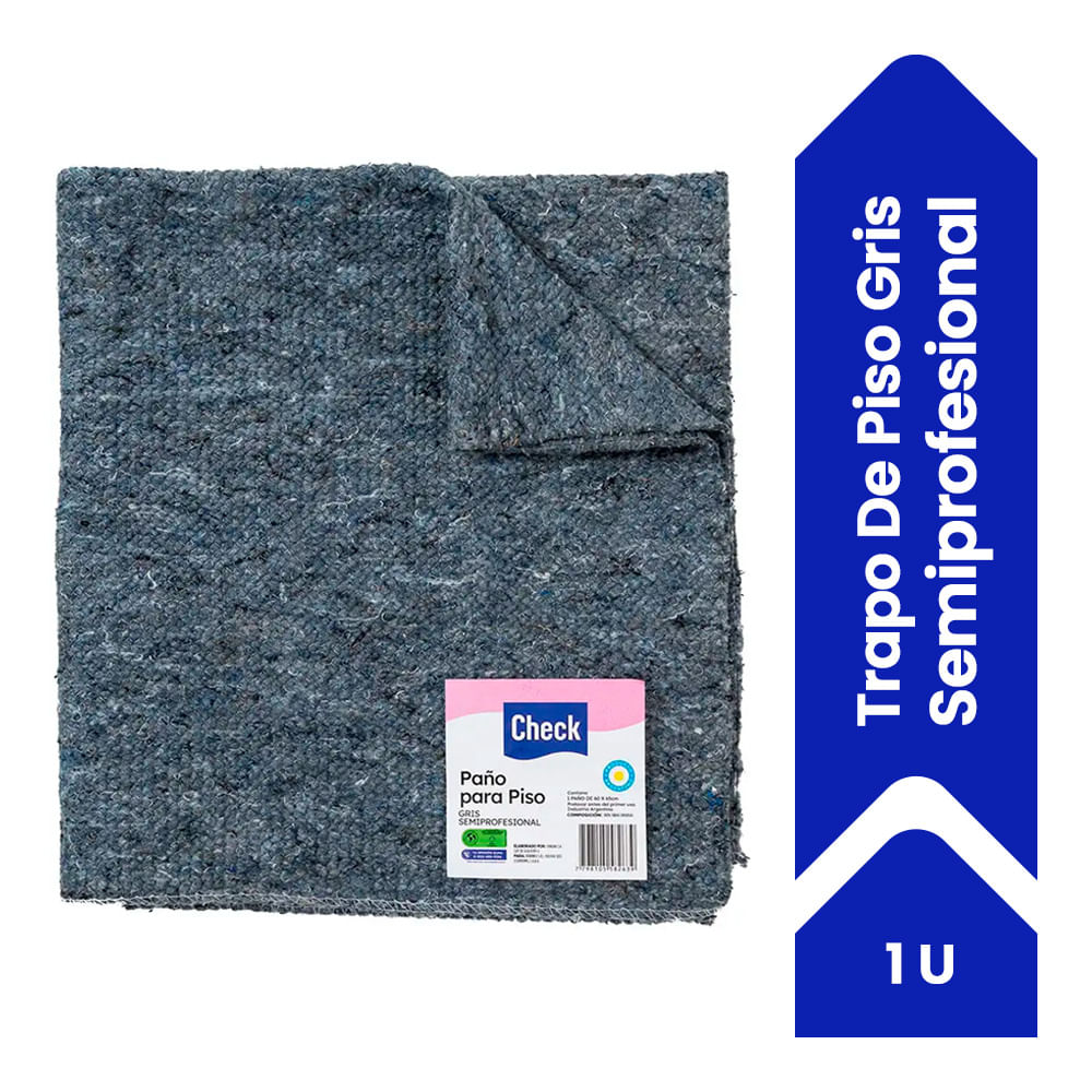 Trapo Piso Check Gris 60 X 65 Cm