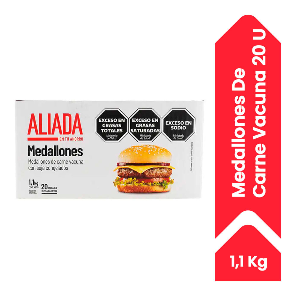 Medallones De Carne Aliada 20 U 1.1 Kg