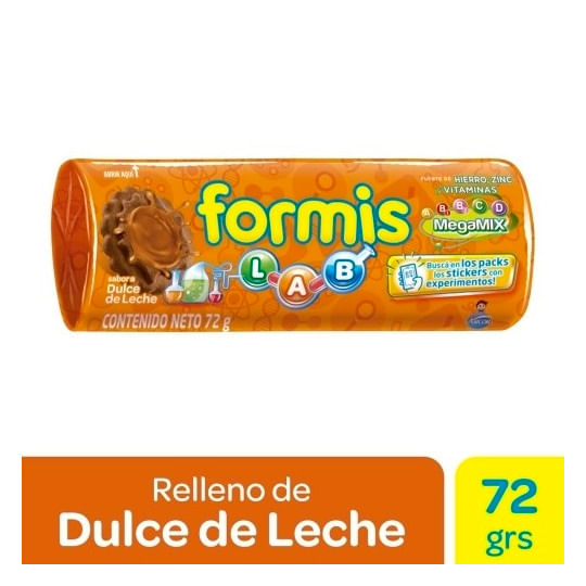 Galletitas Formis Chocolate Y Dulce De Leche 72g