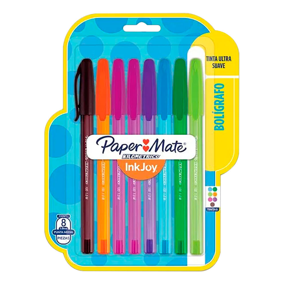 Bolígrafo Paper Mate Fun Colors X8