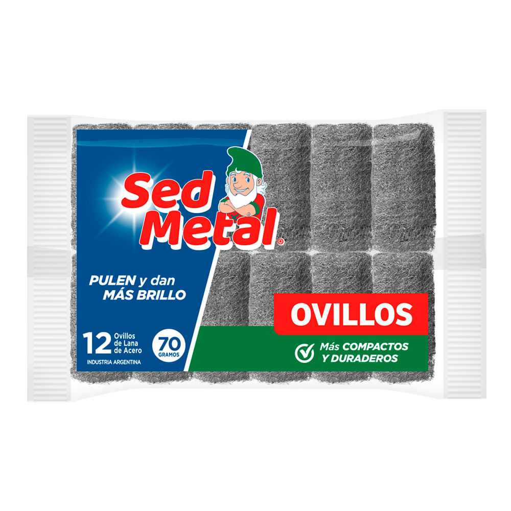 Ovillos De Lana De Acero Sed Metal 12u