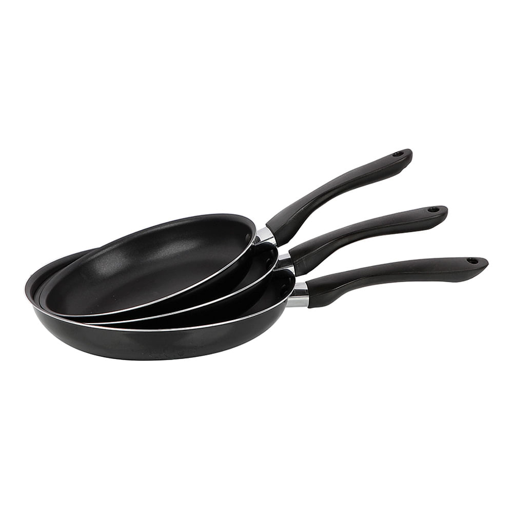 Juego De 3 Sartenes De Aluminio Antiadherentes 20cm/22cm/24cm