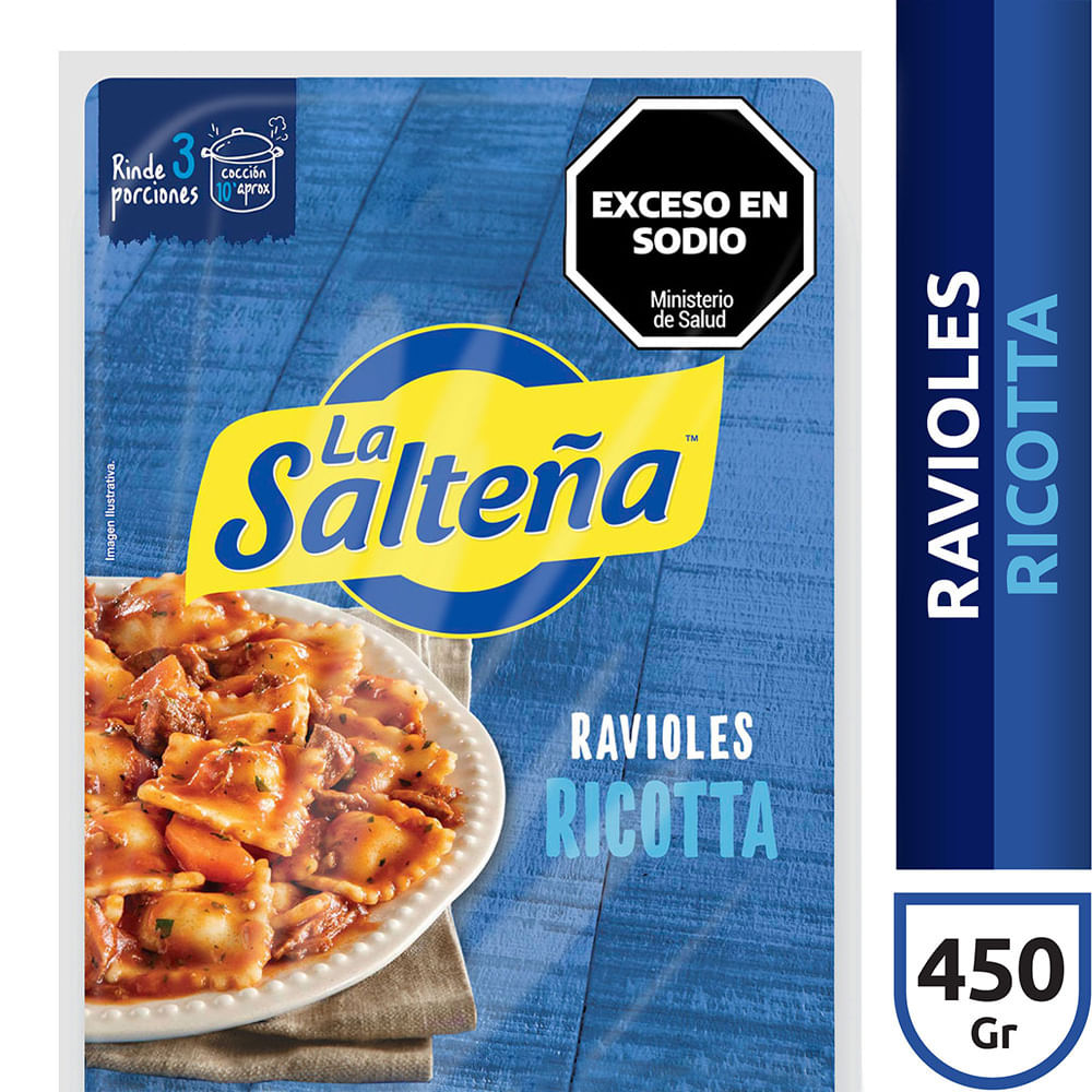 Ravioles La Salteña De Ricotta 450g