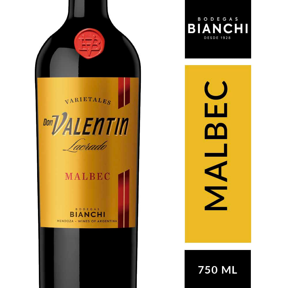 Vino Tinto Don Valentin Lacrado Malbec 750ml