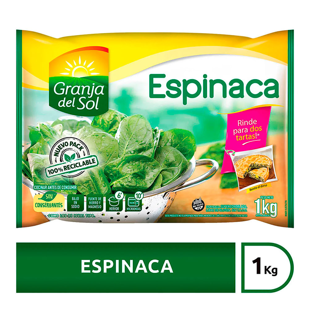 Espinaca Granja del Sol 1 kg