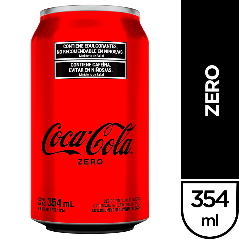 Gaseosa Coca Cola Zero 354ml
