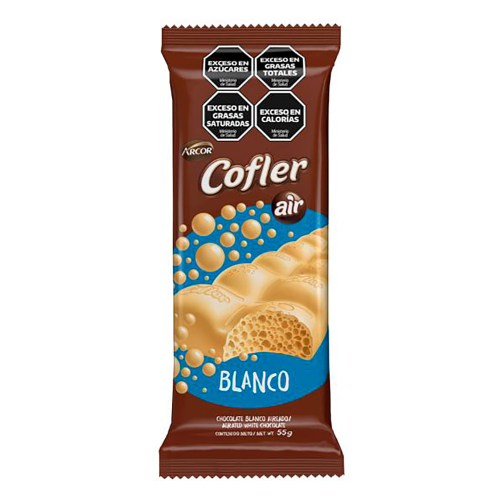 CHOCOLATE COFLER AIREADO BLANCO 55GR