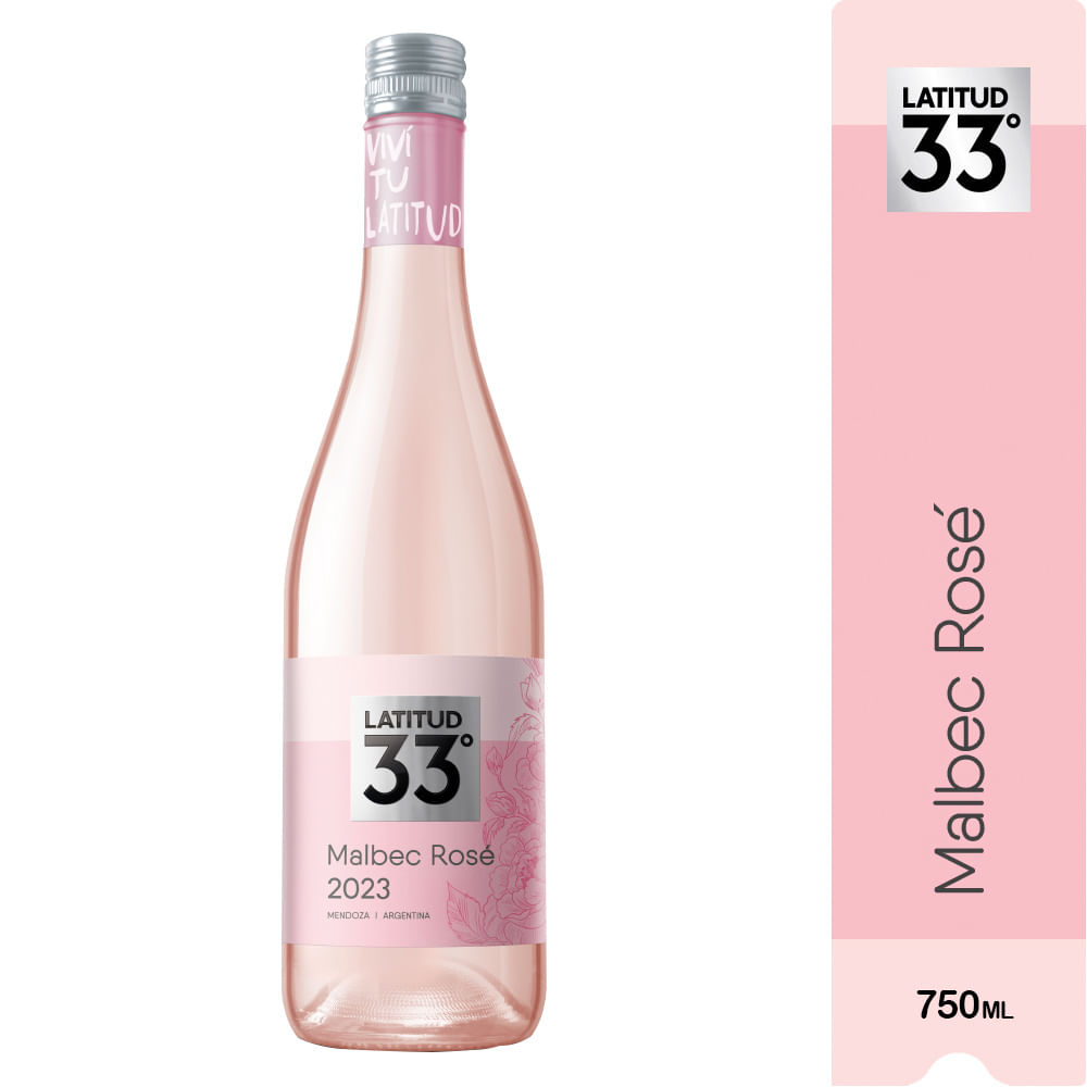 Vino Latitud 33 Malbec Rosé 750 Cc