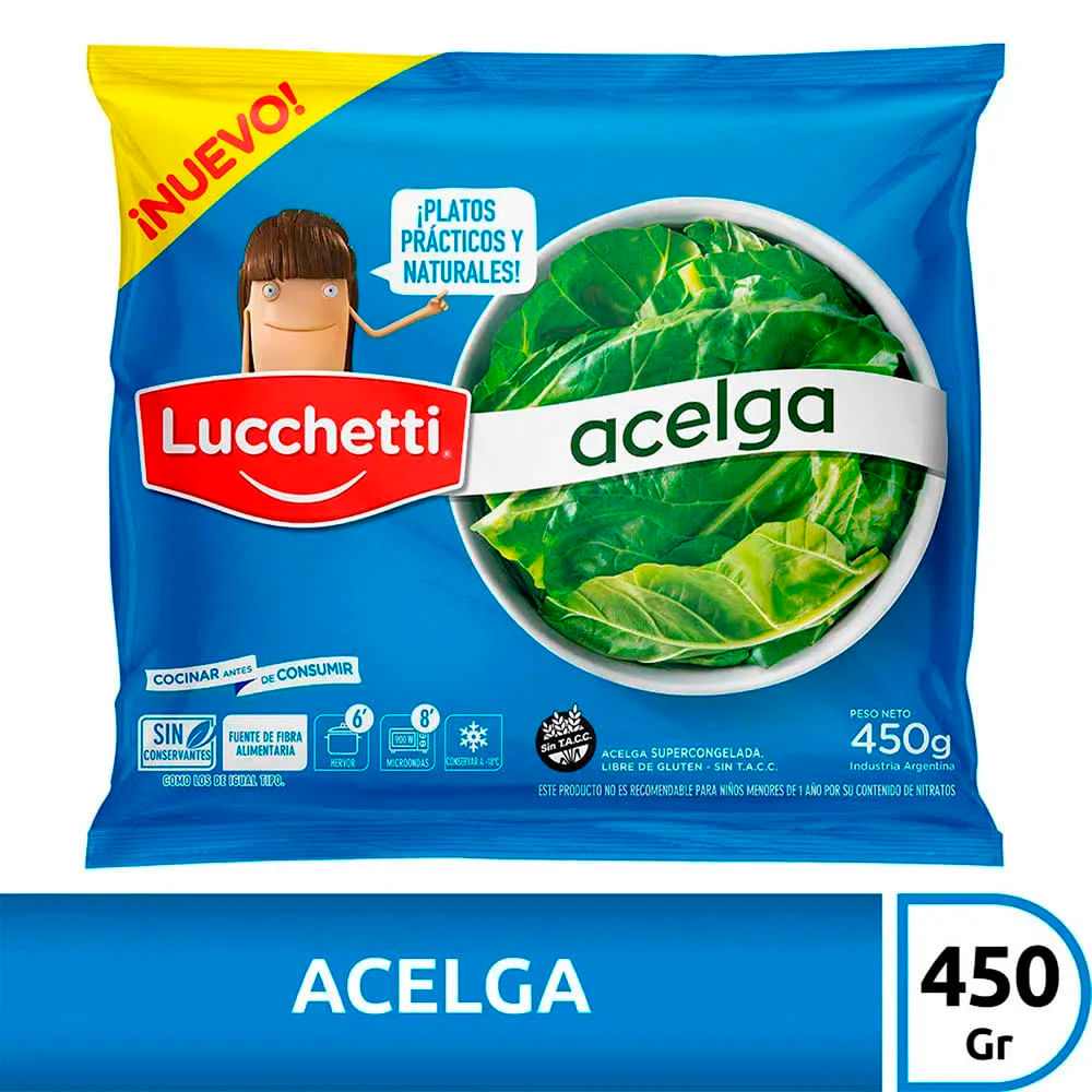 Acelga Congelada Bolsa Lucchetti 450 Gr