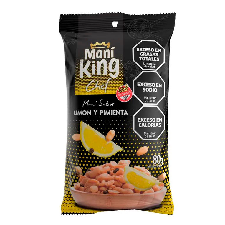 Mani King Sabor Limón Y Pimienta 80 G