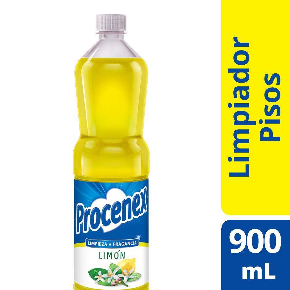 Limpiador Líquido Pisos Procenex 2 En 1 Limón 900 Ml