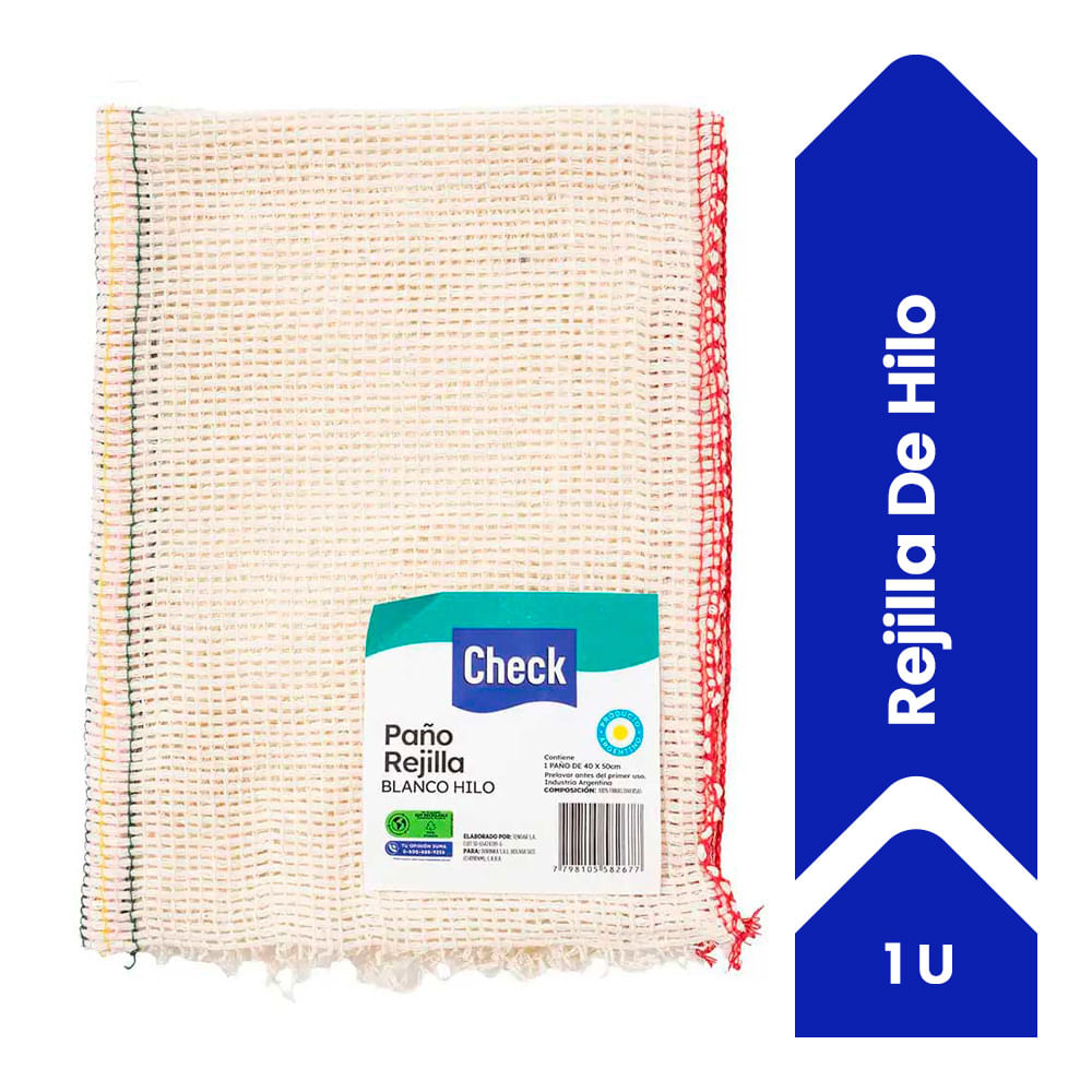 Trapo Rejilla Check Hilo 40 Cm X 50 Cm