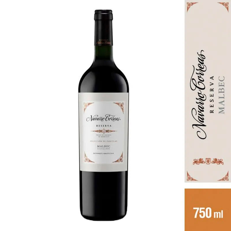 Vino Tinto Navarro Correas Reserva Malbec 750 Ml