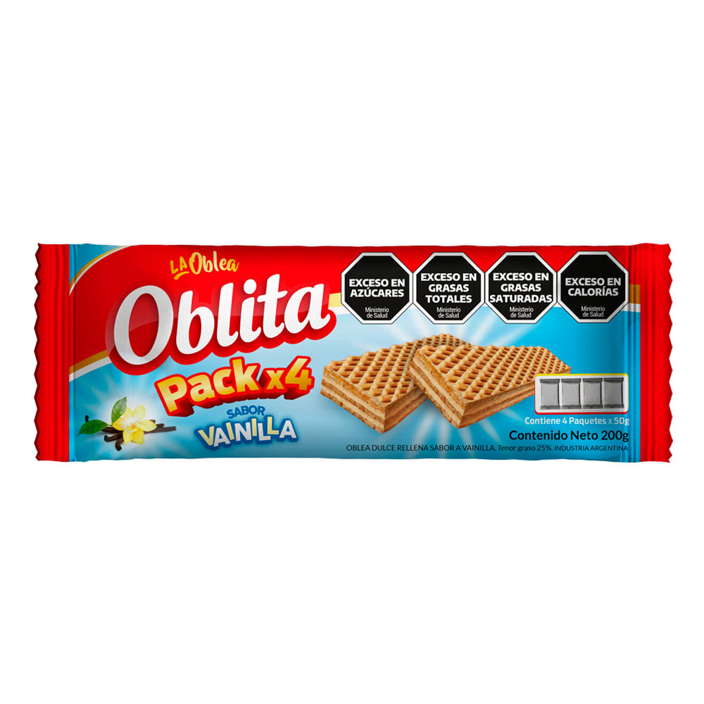 Obleas Oblita Sabor Vainilla 4 U 50 G