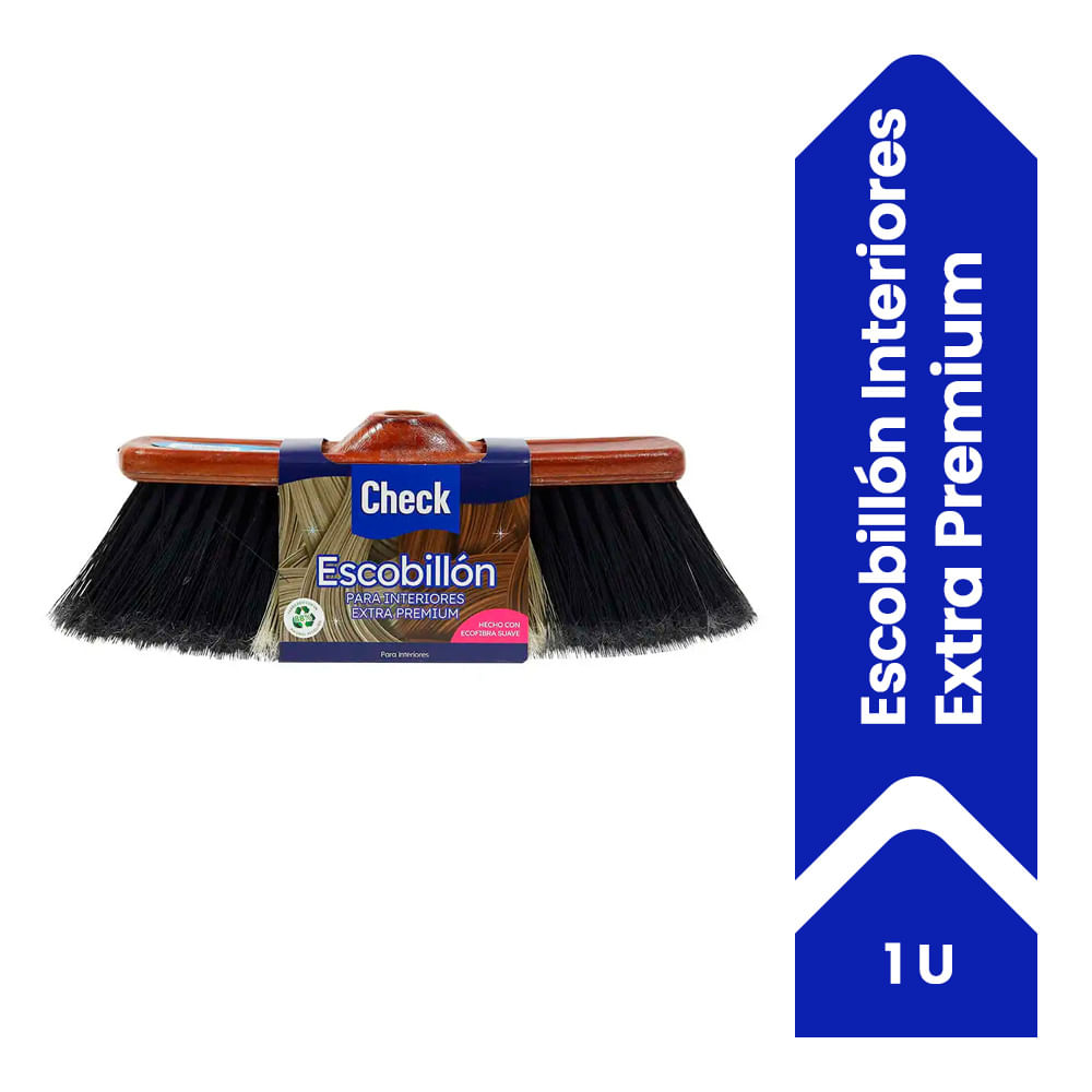 Escobillon Check Premium Madera Bicolor