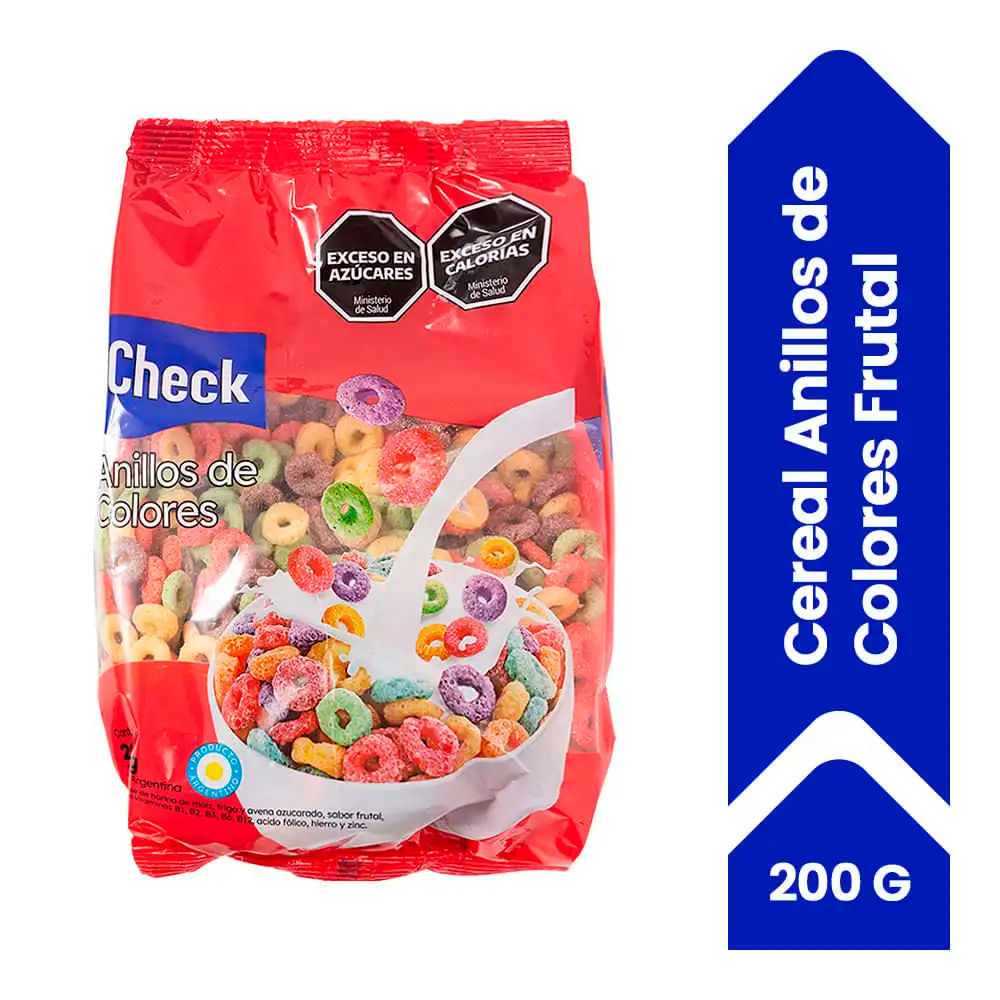 Cereal Check Anillos De Colores Frutal 200 G