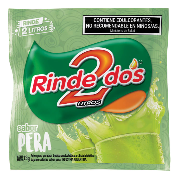Jugo En Polvo Rinde 2 Sabor Pera 13 G