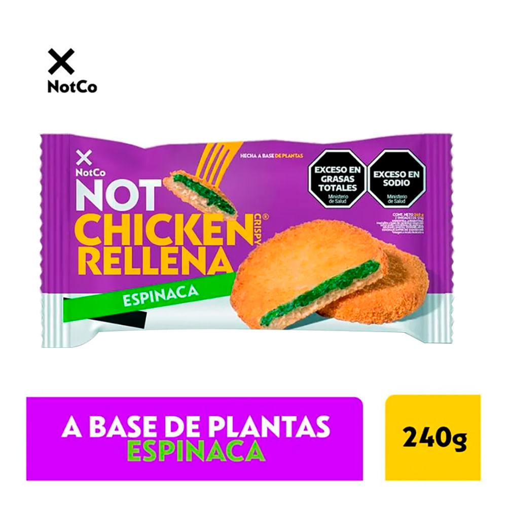 Medallón Notco Notchicken Crispy Rellena De Espinaca 240 G 2 U