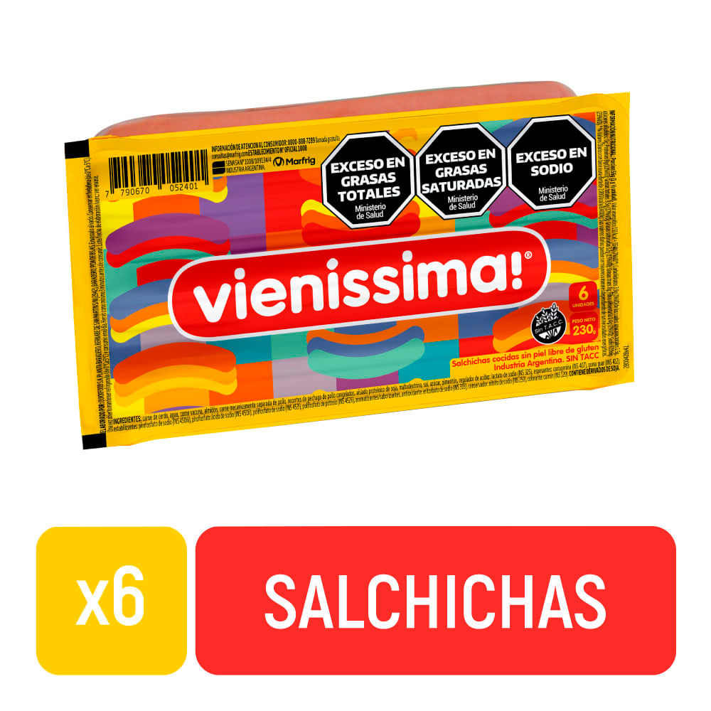 Salchichas Vienissima 6 U 230 G