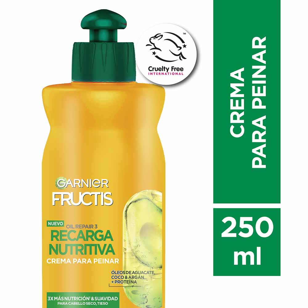Crema Para Peinar Fructis Regarga Nutritiva 250ml