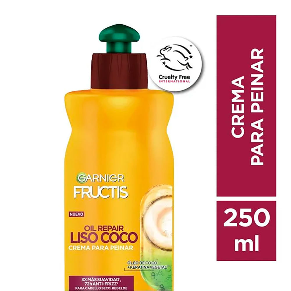 Crema Para Peinar Fructis Liso Coco 200ml