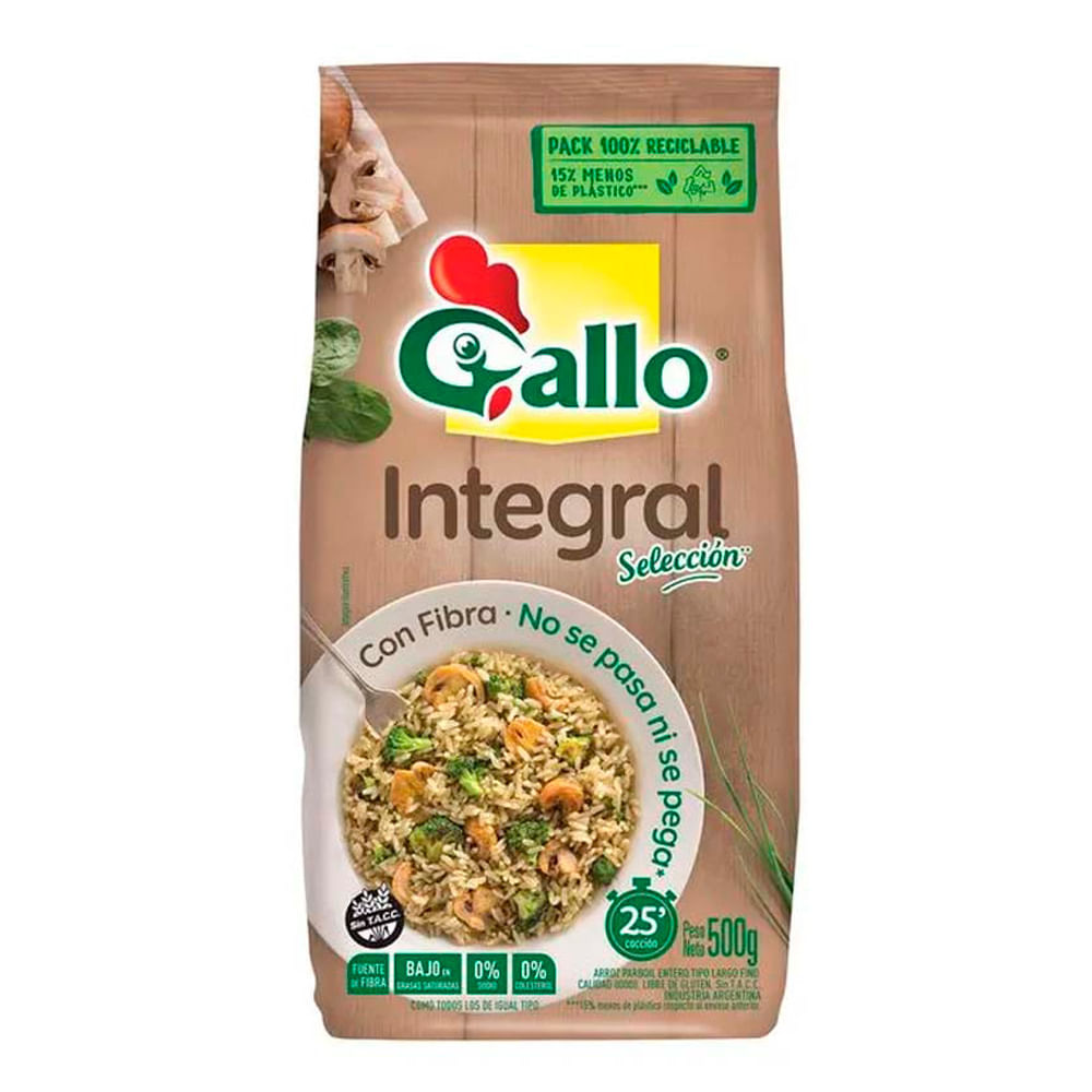 Arroz Gallo Integral 500 G