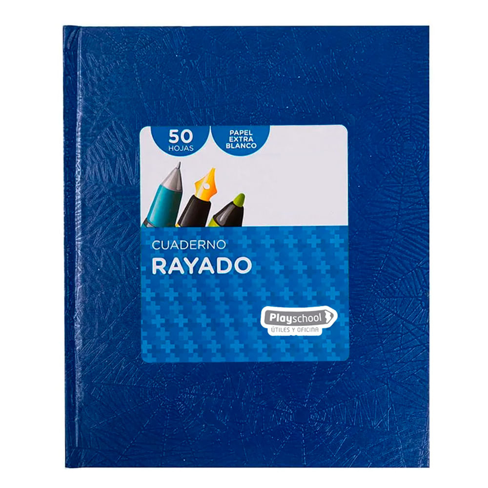 Cuaderno Play School Escolar Rayado 50 Hojas Azul