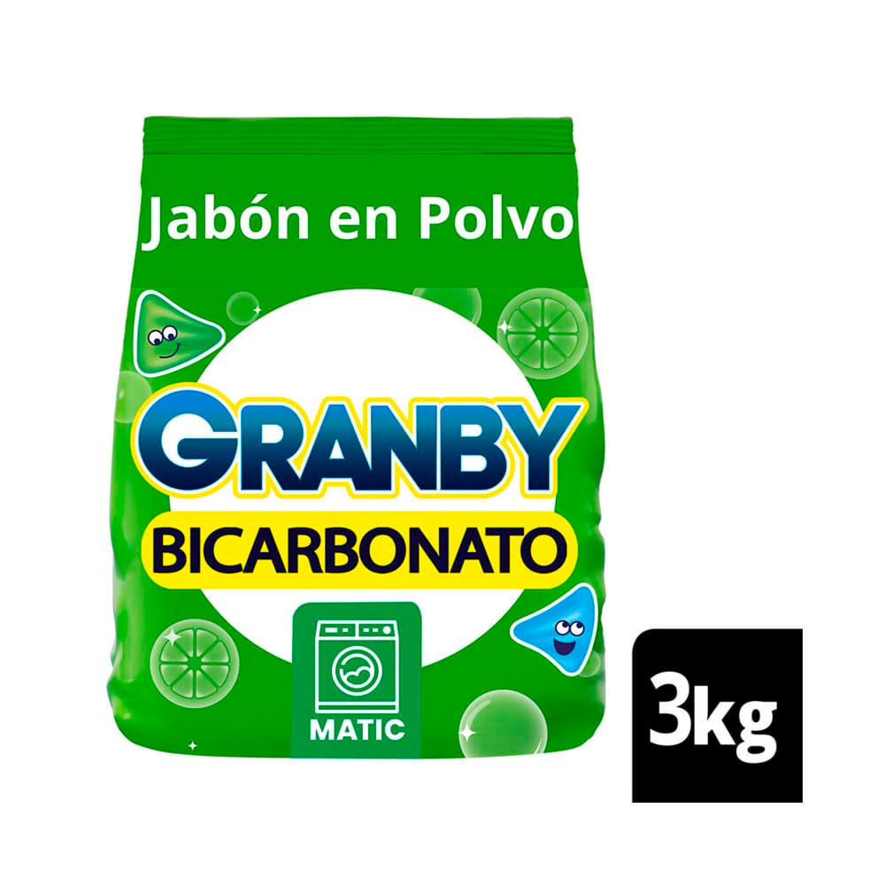 Jabon en Polvo para Ropa Matic Limon Granby 3 Kg