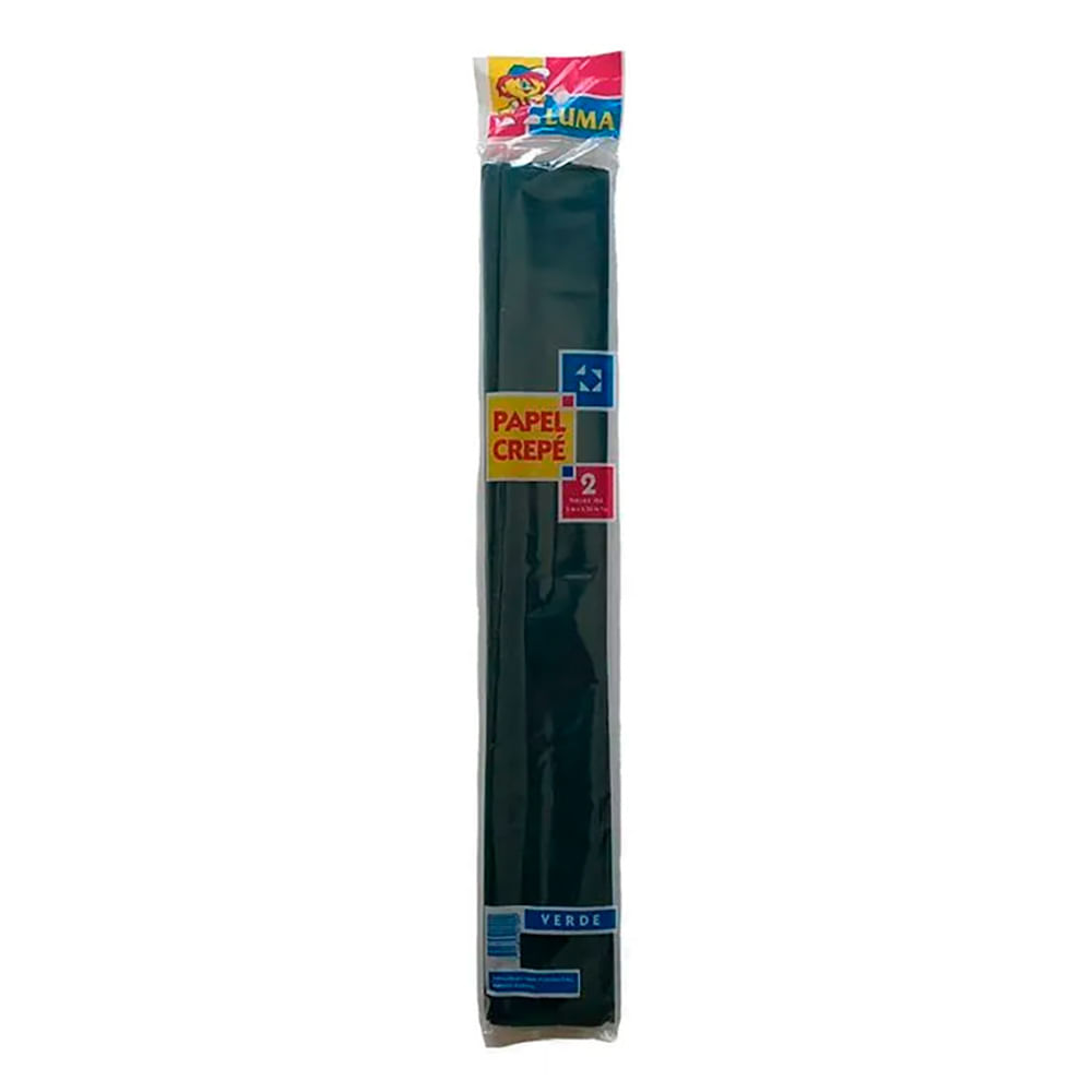 Papel crepe Luma verde x 2 uni