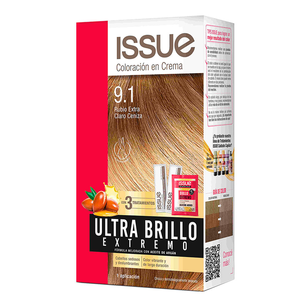 Color Permanente Kit N 9.1 Issue Brillo Extremo 1 U
