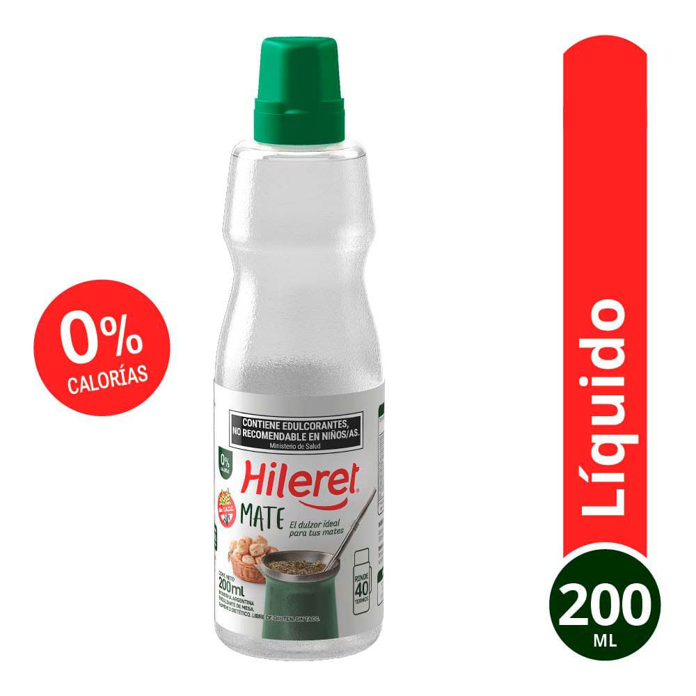 Edulcorante Liquido Frasco Mate Hileret 200 Ml
