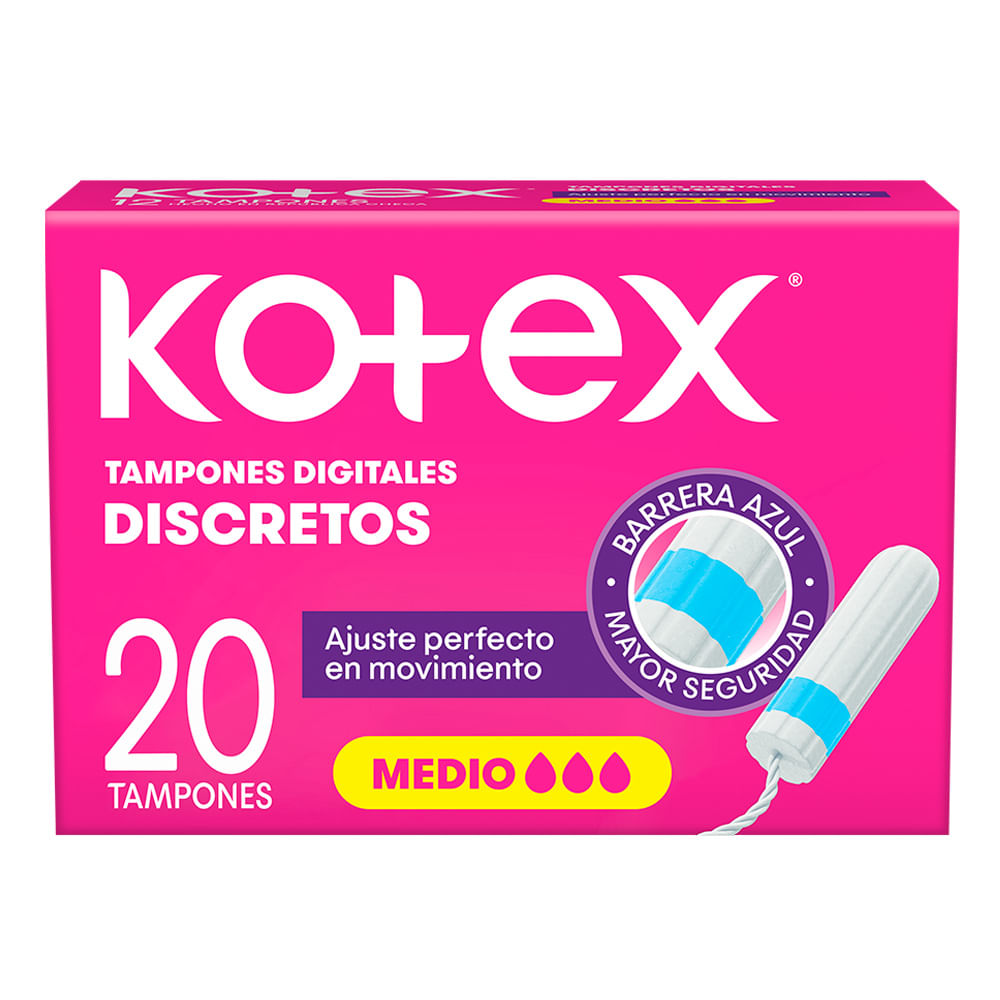 Paquete Kotex Medio 20 unidades