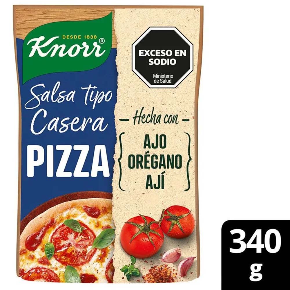 Salsa Knor Tipo Casera Pizza 340 G
