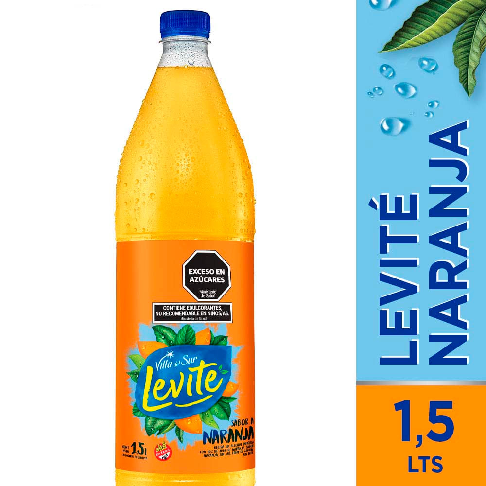 Agua Saborizada Levite Sabor Naranja 1,5 L