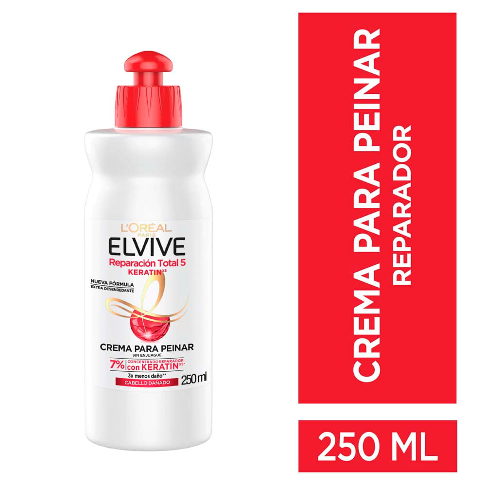 Crema Para Peinar Elvive Keratina 250 Ml