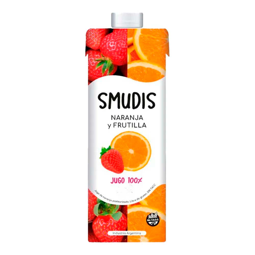 Jugo De Naranja Y Frutilla Smudis 1 L