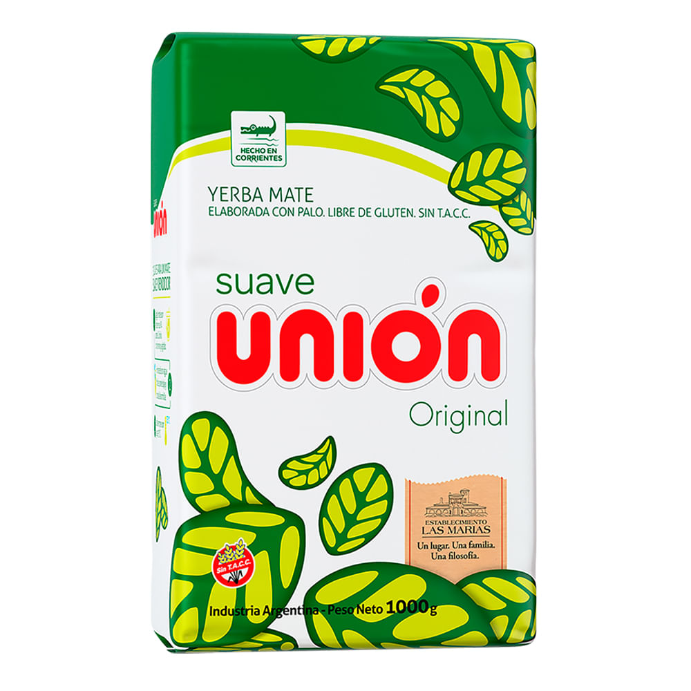 Yerba Mate Unión Suave Original 1 Kg