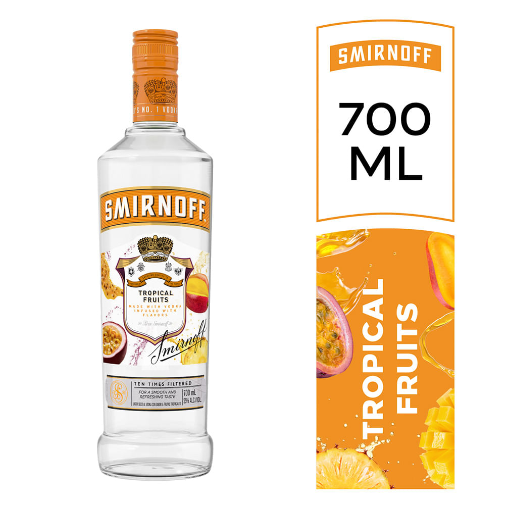 Vodka Smirnoff Trop Fr Botella x 700 ml