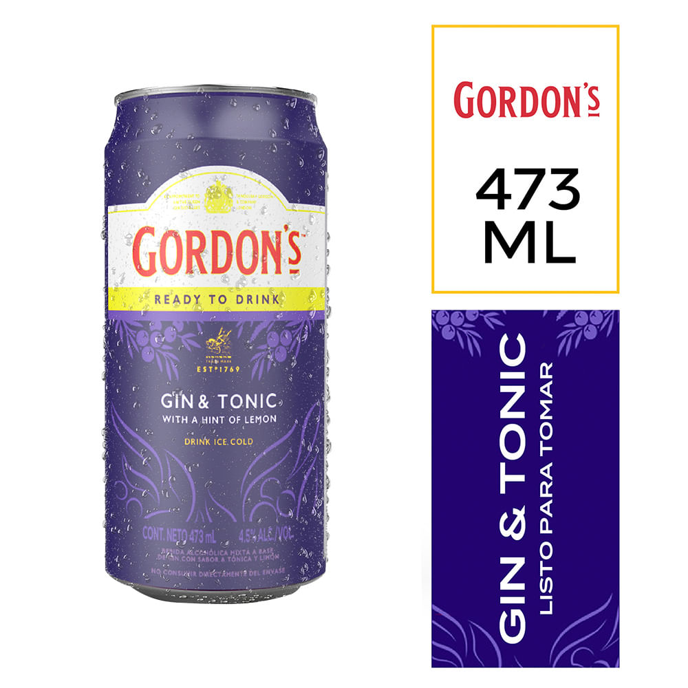 Gin Gordon's Tonic 473 cc