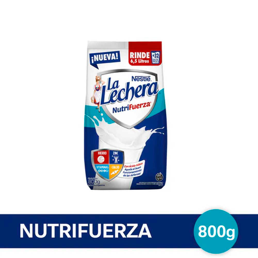 Leche en Polvo Nutrifuerza Paquete La Lechera 800 Gr