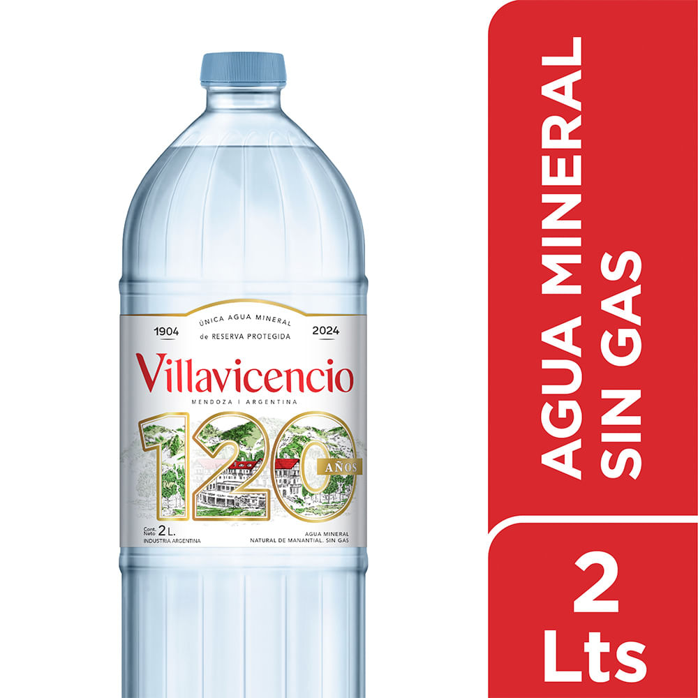 Agua Mineral Villavicencio Sin Gas 2 L