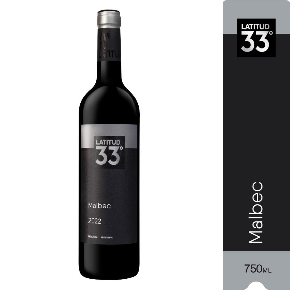 Vino Tinto Latitud 33 Malbec 750 Ml