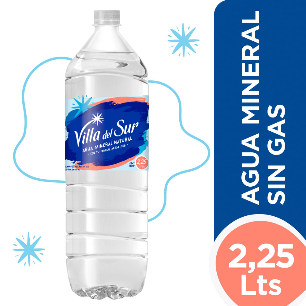 Agua Mineral sin Gas Villa del Sur 2.25 Lt