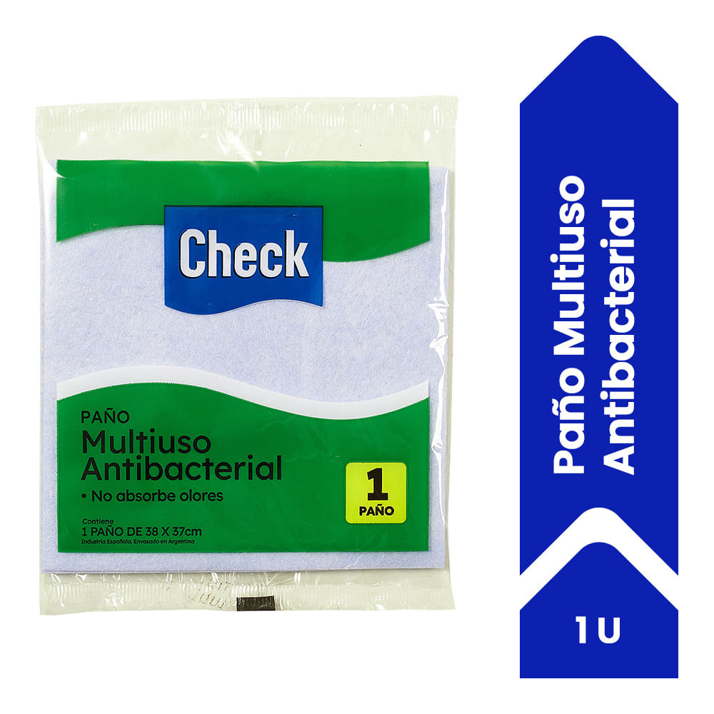 Paño Multiusos Check Antibacterial  1un